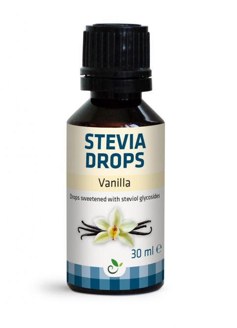 Hovedbilde Stevia drops Vanilla, 30 ml